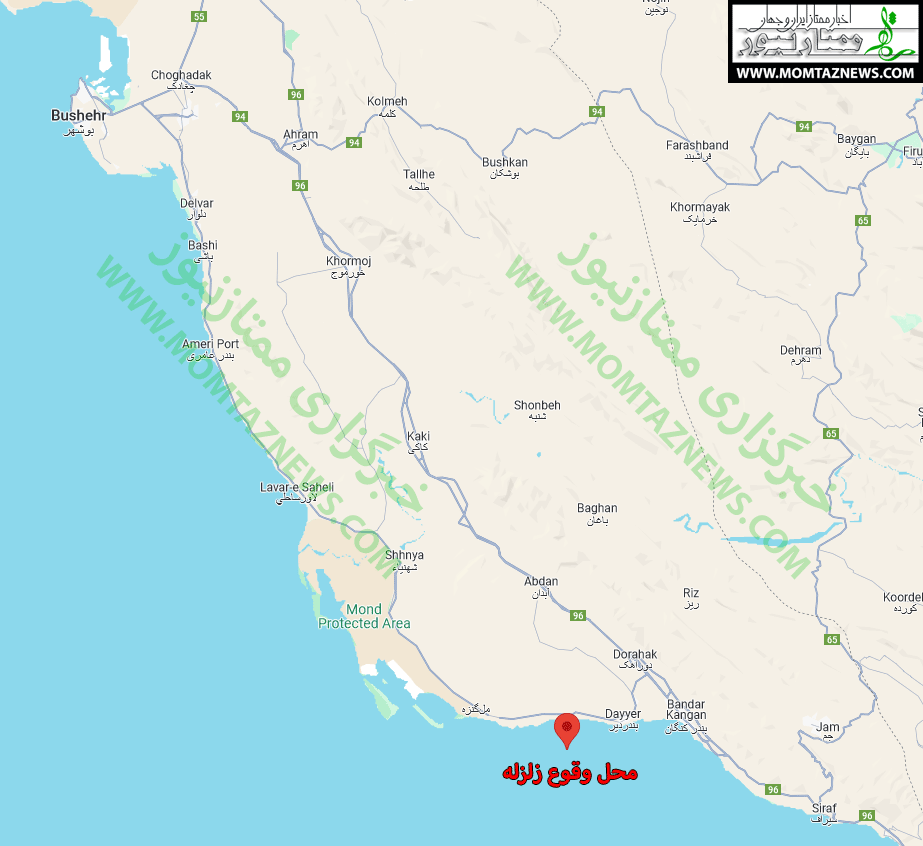 زلزله بوشهر الان
