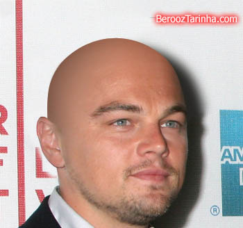 سوپر استار های معروف را کچل ببینید (عکسهای جالب) Leonardo DiCaprio balderized سوپر استار های معروف را کچل ببینید (عکسهای جالب)