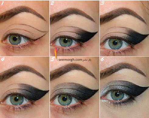 آموزش آرایش چشم گربه ای