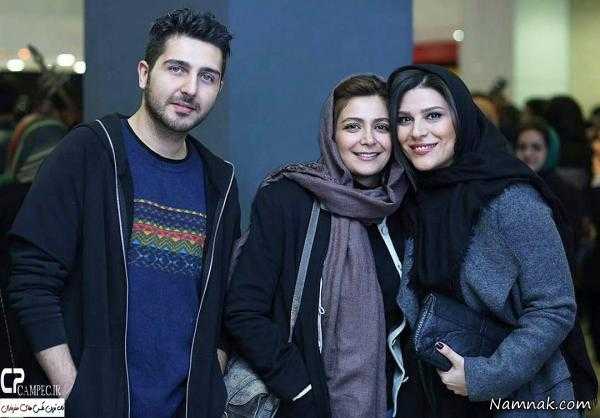 سحر دولتشاهی و الهام کردا در کنار محمدرضا غفاری  ، بازیگران زن مشهور در اکران فیلم شکاف ، تیپ متفاوت بازیگران زن مشهور