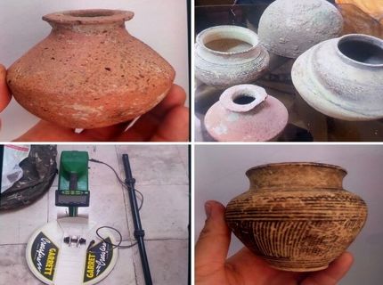کشف کوزههای تاریخی و قدیمی در یکی از روستاهای زرقان