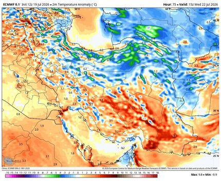 آغاز روند کاهش نسبی دما در نوار شمالی کشور از فردا آغاز روند کاهش نسبی دما در نوار شمالی کشور از فردا